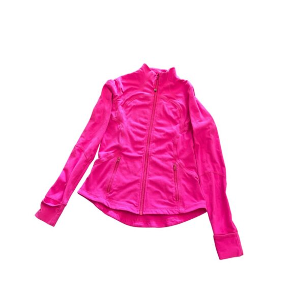 Hot Pink Lululemon Zip Up Sweatshirt - size 10 - Picture 1 of 3